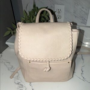 Style & Co. Cream Backpack with Braided Accent